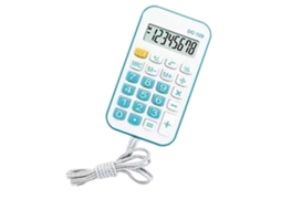 Mini Calculadora De Bolso Portátil Para Estudantes E Materiais De Escritório, Azul, Com Cordão. Everley891