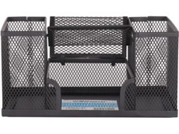 Organizador De Mesa Em Tela Materiais Escritório, Porta Lápis E Cesto De Armazenamento, Organizador De Mesa Com 4 Compartimentos