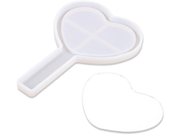 Molde De Silicone Para Espelho Cosmético Com Cabo De Acrílico, Kit De Resina Para Maquiagem, Ferramentas