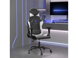 Vidaxl Cadeira Gaming Couro Artificial Preto E Branco