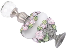 Frasco De Perfume Vintage Nuobesty Em Vidro, 5ml, Vazio E Recarregável, Com Acabamento Em Esmalte Branco.