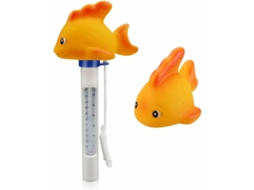 Termômetro Flutuante AQUAFORGE, Amarelo, Formato Peixe para Medir Temperatura da Água em Piscinas, Spas, Jacuzzis e Aquários