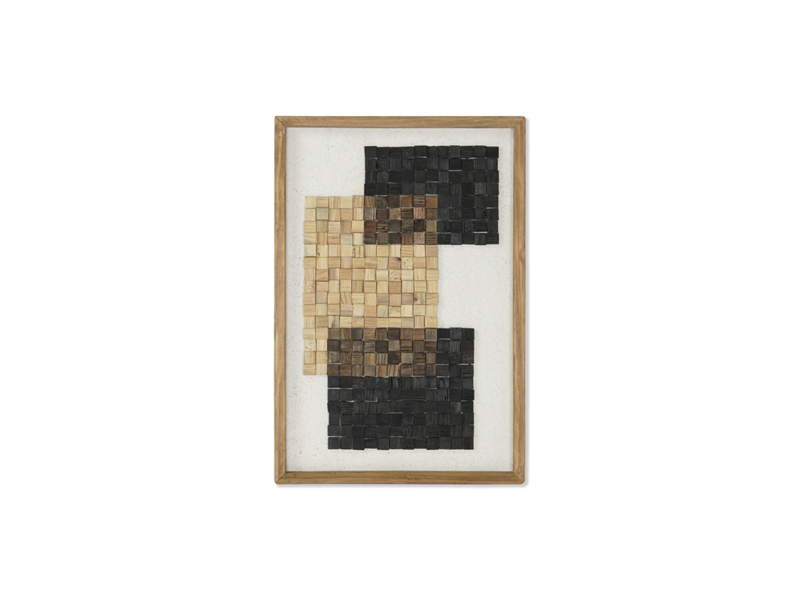 Moldura de Madeira Reciclada com Vidro Natural, 42x4x62cm ALEXANDRA HOUSE LIVING