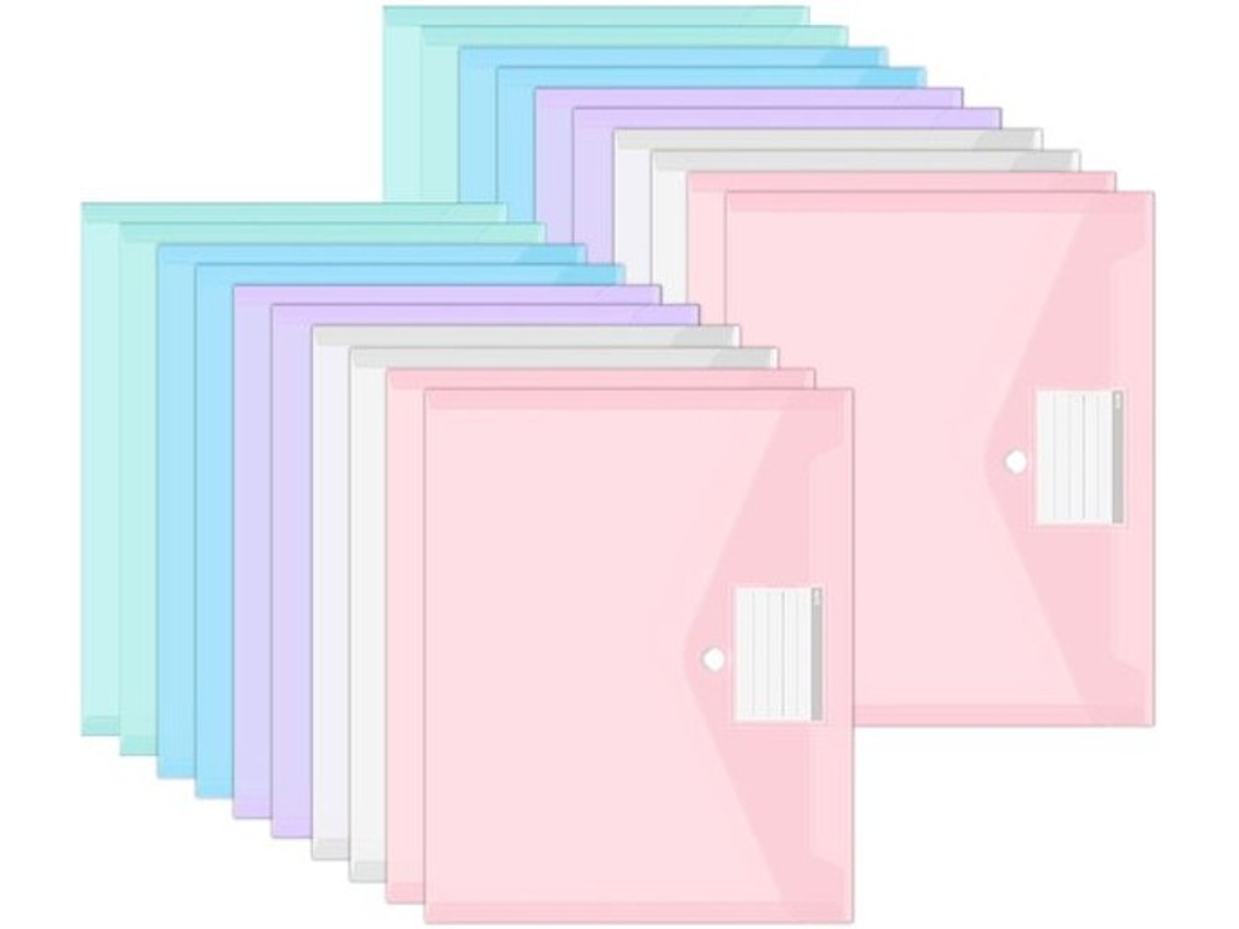 Documentos A4 - Mapa De Documentos Impermeável - Organizar Documentos - Coleções Coloridas De Pastas - Ideal Para Escritório E Escola
