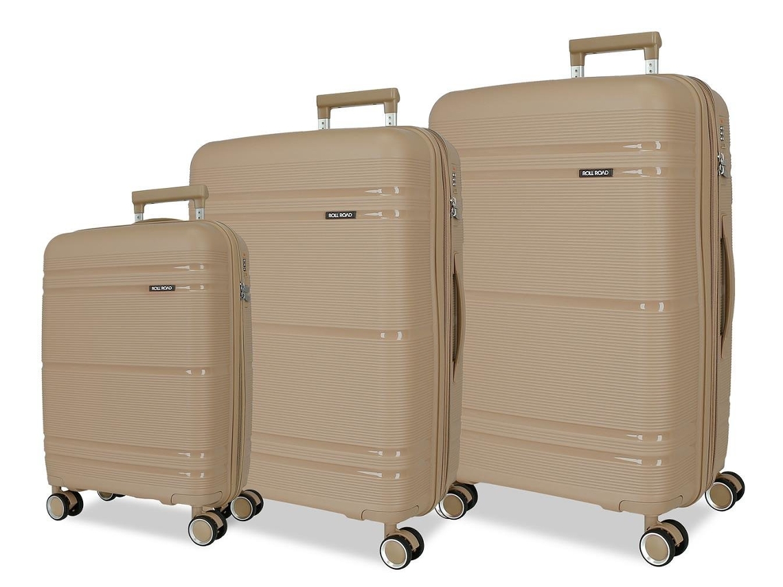 Conjunto de 3 Malas de Viagem ROLL ROAD Universe Champagne (55/68/75cm - 37/72/96L)