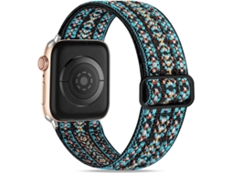 Correa de Nylon Elástica Ajustável para Apple Watch 42mm 44mm 45mm Series 7 1 Mulher/Homem