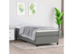 Vidaxl Cama com Molas/colchão 80x200 Cm Tecido Cinzento escuro