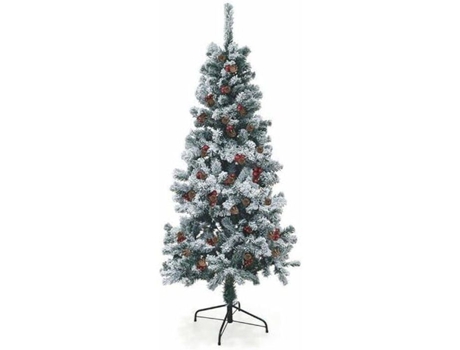 Árvore de Natal Sestriere 150 Cm 350 Ramos com Neve Pinhões e Bagas GALILEO
