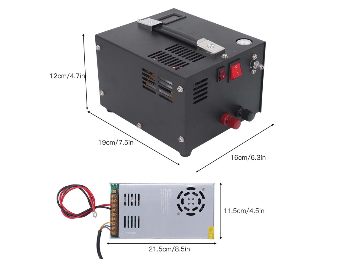 Laxiscreed Compressor De Ar Pcp 4500psi Alta Pressão Com Conversor Integrado Para Carro 110v
