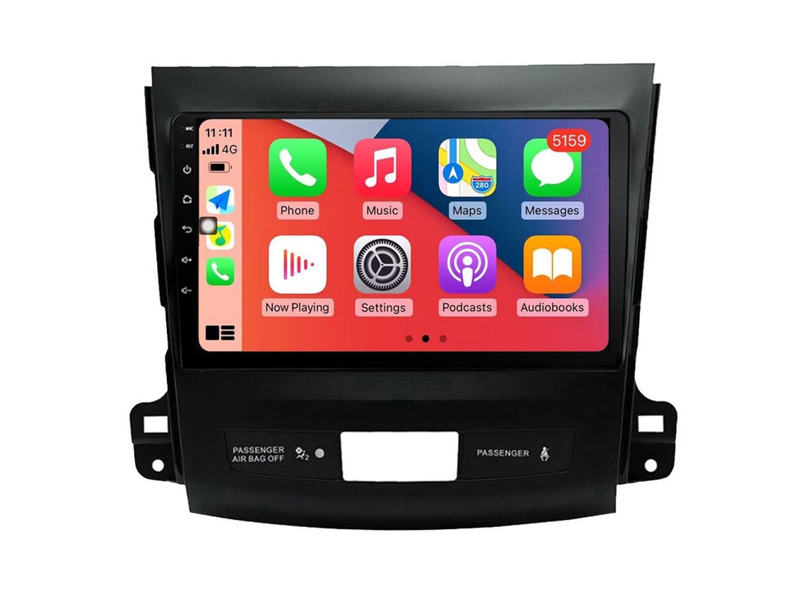 Central Multimídia Carplay Gpsandroid Para Mitsubishi Outlander 2007-2011 Android Auto Bluetooth