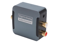 Conversor De Áudio Digital Para Analógico, Óptico Coaxial Estéreo Av E