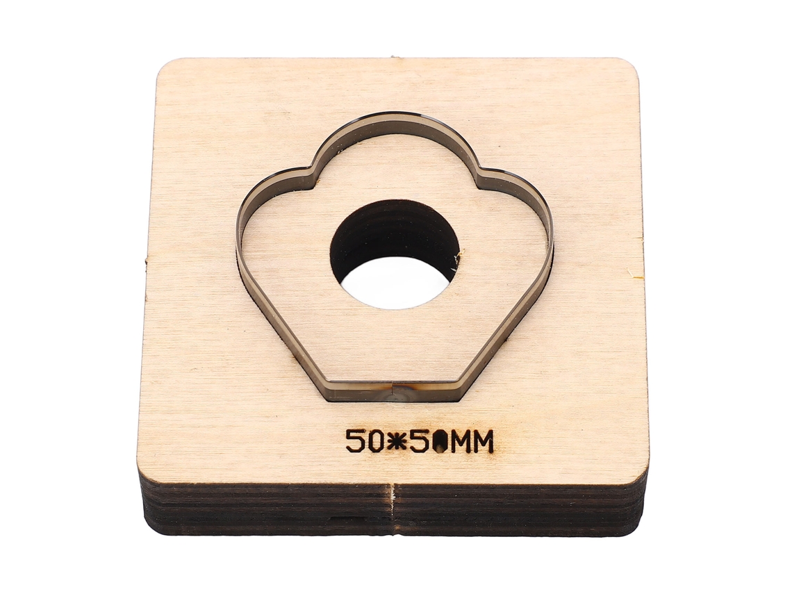 Matriz de Corte em Aço de Liga Alta Dureza YURU, Pétala 50x50mm, Moldes de Perfuração DIY para Couro, Papelão, Argila, Tecido S/MARCA