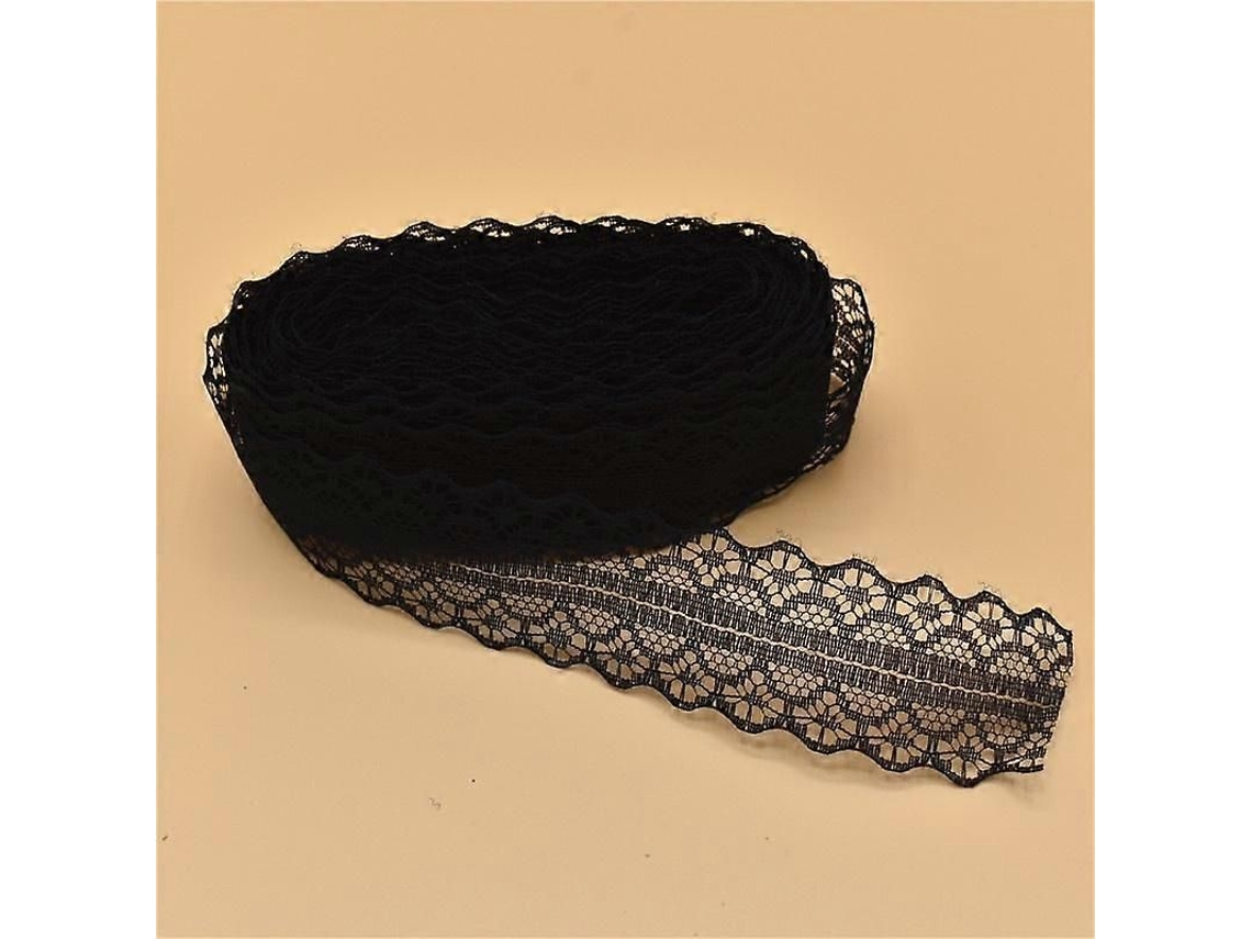 Fita De Calcinha De Nylon Com Fio Duro, 10 Jardas X 25mm, Para Casamento, Halloween, Natal E Diy Preto