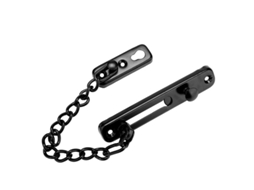 Cadeado de corrente antifurto em aço inoxidável para portas de madeira ou metal (preto)