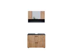 Móvel de arrumação para casa de banho Vicco Irma, Antracite, 2 peças, armário baixo 80 cm