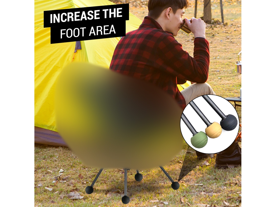 Capas Pés Cadeira Lua Camping Borracha 4pcs