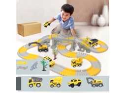 Walshlxq pista de Corrida para Crianças Conjunto de Brinquedo Elétrico Flexível Diy Presente Etc231