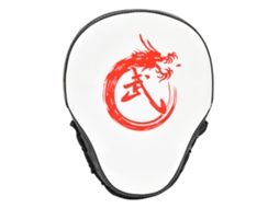 Luvas de foco curvas de tamanho grande para treinamento de boxe, brancas e pretas.