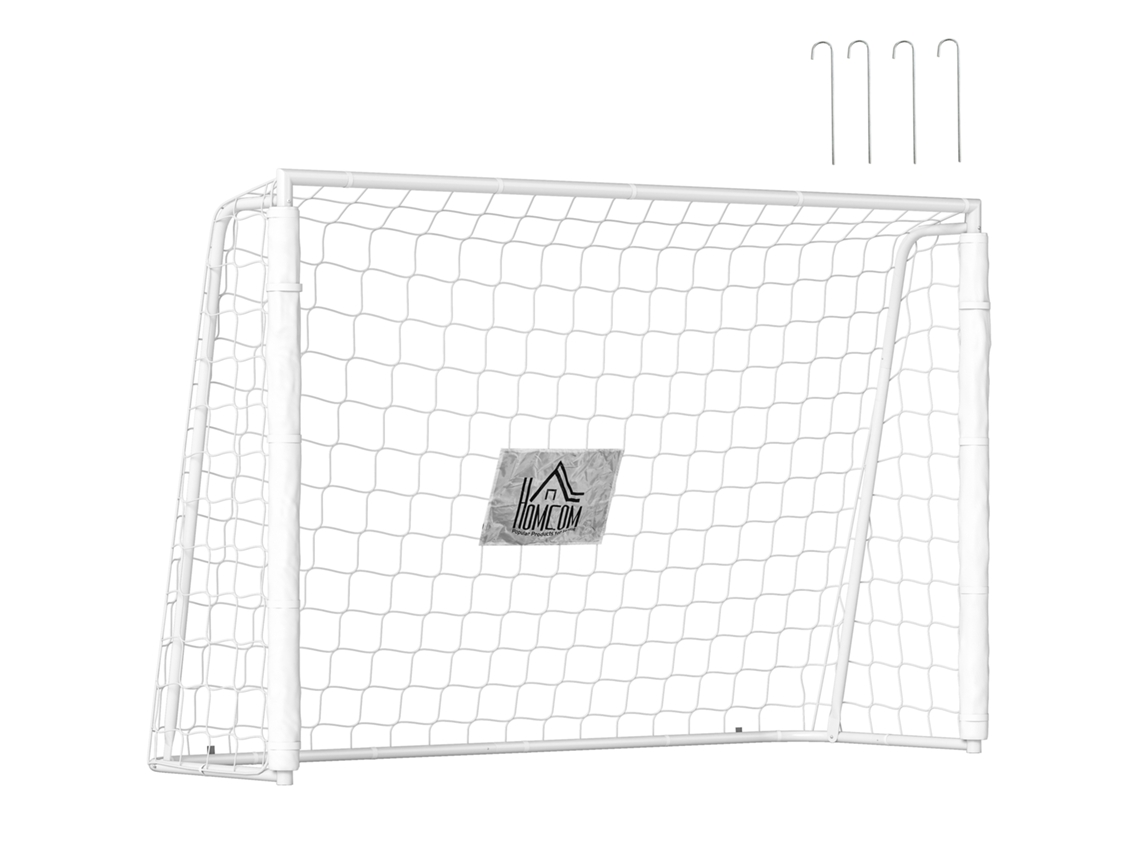 Baliza de Futebol para Crianças com Marcações de Alvo e Mangas Amortecedoras, para Jardim, 186x123cm, Branca TOPBRICO