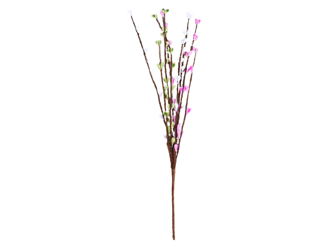 Flores de Páscoa Verde e Pink com Flores de Açúcar e Vime, 30cm LAXISCREED