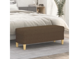 Vidaxl Banco 100x35x41 Cm Tecido Castanho