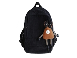 Mochila De Veludo Cotelê Para Estudantes Do Ensino Médio, Mochila De Veludo Para Meninas