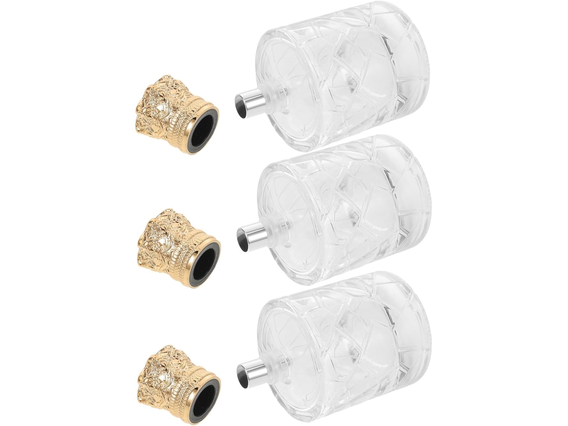 Conjunto De 3 Frascos De Vidro Reutilizáveis Para Perfume