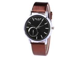 Reloj De Pareja Unisex Zhoulianfa Con Correa De Pu Y Dial Redondo De Cuarzo
