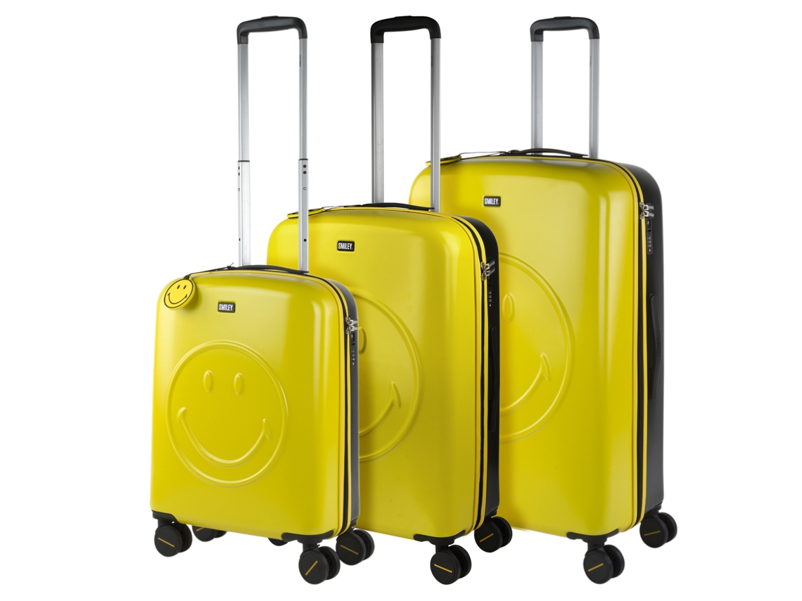 Conjunto de Malas SMILEY ORIGINALS Pc SMILEY ORIGINALS Amarelo-Preto 48X71X30 Cm 88L