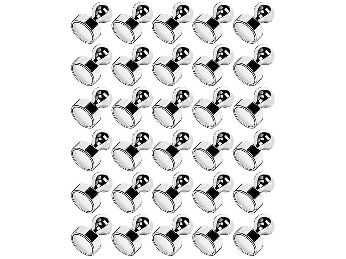 30 Ímãs Potentes Para Geladeira, Quadro Branco, Armário, Sem Arranhar, Metal Durável, 12x16mm