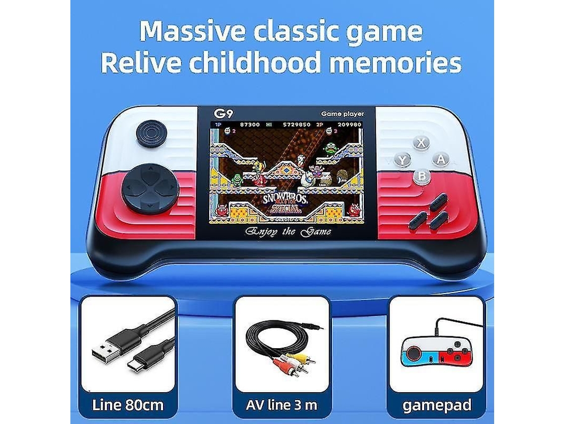 Console Retrô para 2 Jogadores, Portátil, 666 Jogos GOKOCO