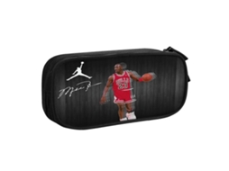 Estojo Miraflow P127 Michael Jordan, estojo de tecido Oxford com zíper, 5 compartimentos para canetas e 129 bolsos para escritório e escola.