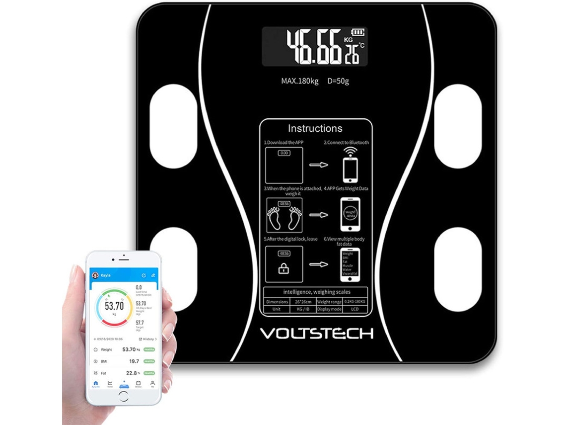 Balana Inteligente Voltstech Para Peso Corporal Com Imc E Massa Muscular ? Orysin
