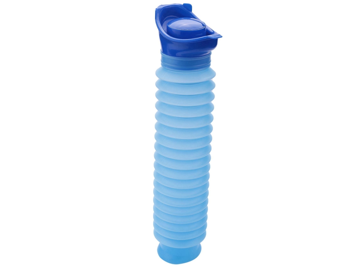 Omni-botella De Orina Portátil Retráctil 750ml Para Viajes Campamentos Pacientes Y Mayores De Plástico Azul