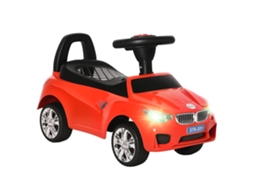 Carrinho Infantil Passeio Buzina Faróis Música Vermelho