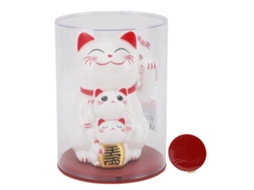 Adorno Gato Solar Que Acena Com Laxiscreed Para Decoração Divertida E Elegante Em Casa