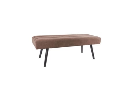 Banco de design em veludo e madeira Explicit Chocolat
