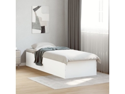 Estrutura De Cama 90x200 Cm Derivados De Madeira Branco