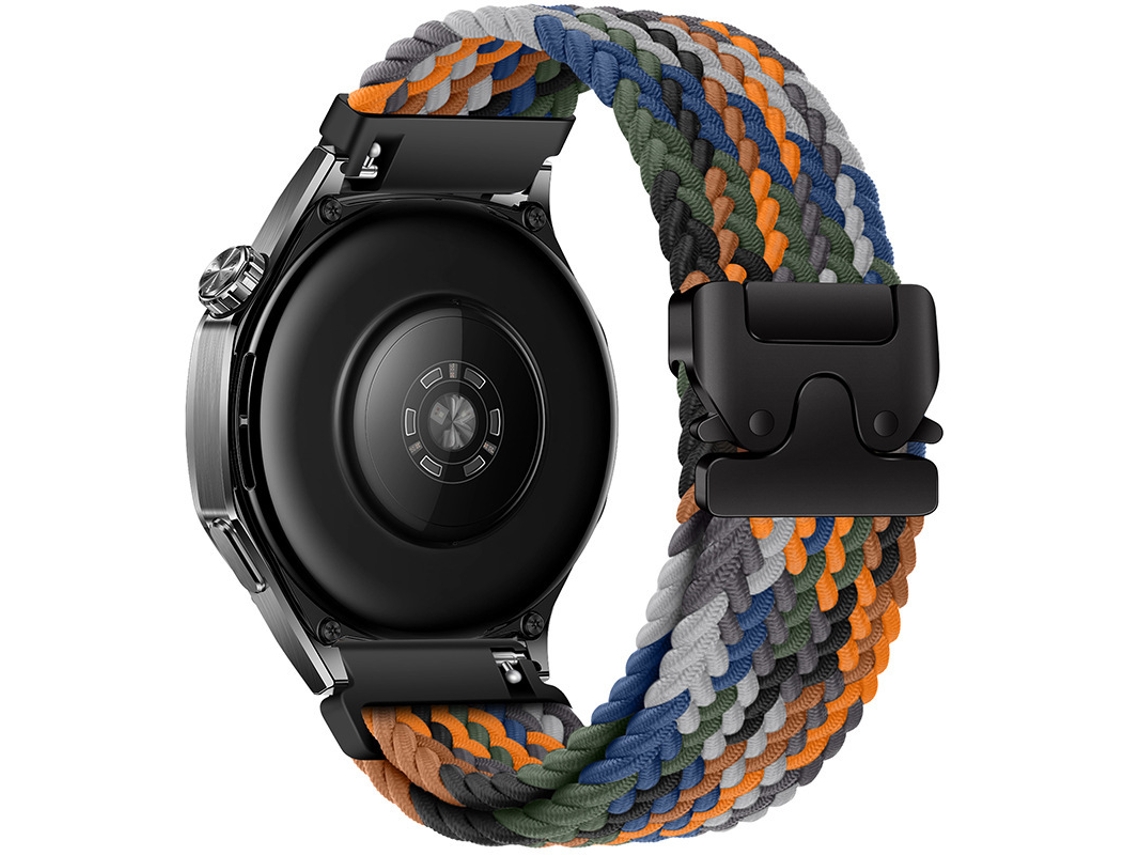 Pulseira Esportiva de Nylon Trançado Com Fivela Paraquedas Para Huawei Gt5 E Samsung Watch7, Camuflagem Multicolor