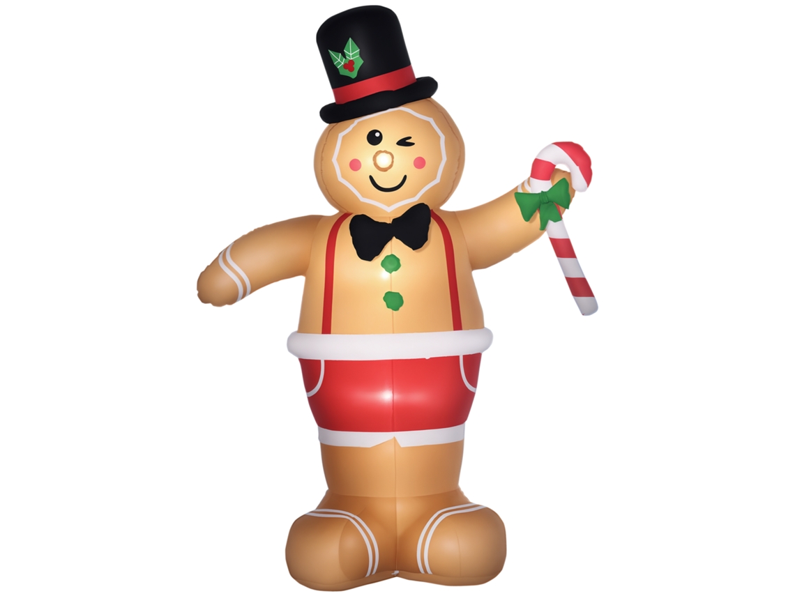Boneco Gengibre Inflável Natal 2m Com Soprador