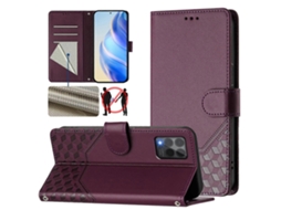 Capa De Couro Para Celular Com Relevo Rfid Em Formato De Favo De Mel