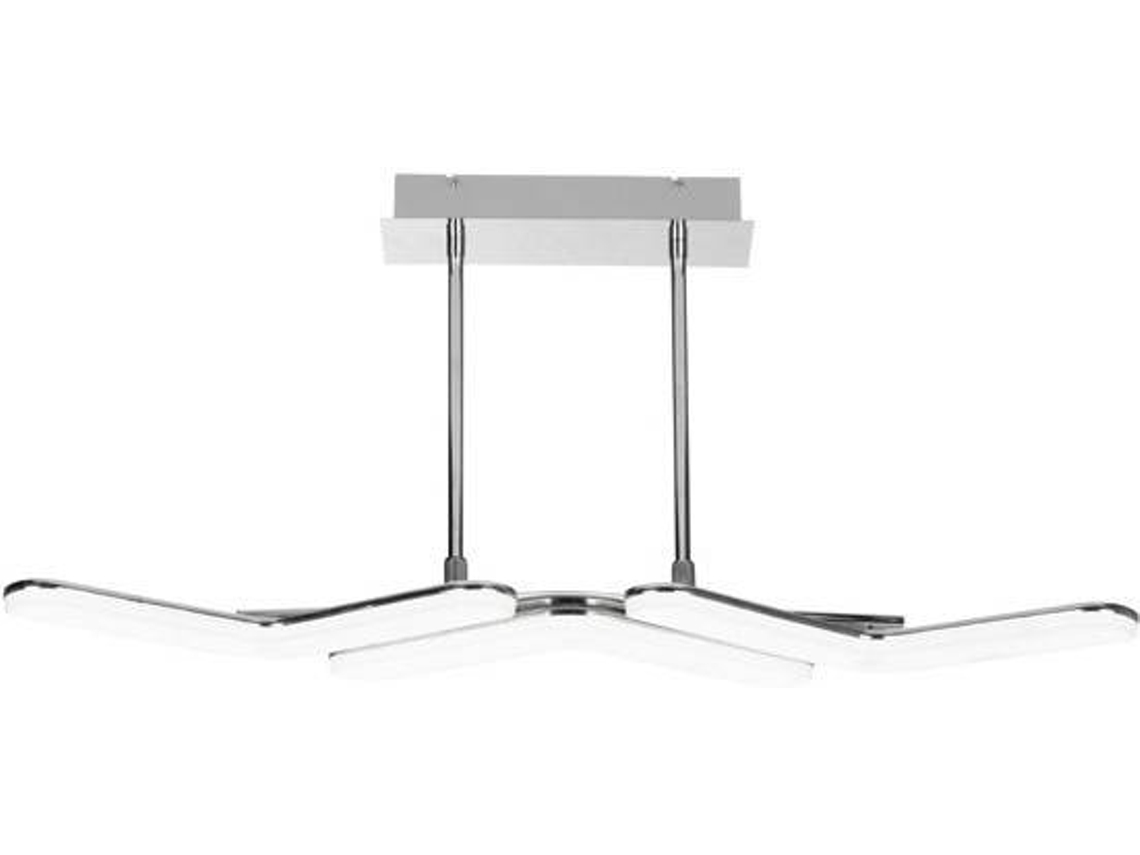 Candeeiro de Teto CRISTALRECORD Boomerang (Prateado - LED - 45 W - PVC - 43-72x20x87.5 cm)