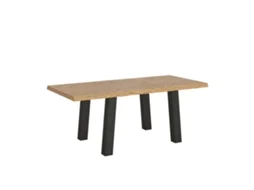 Mesa Fixa 90x200 Cm Carvalho Svalen Descascado Com Pernas Antracite Itamoby