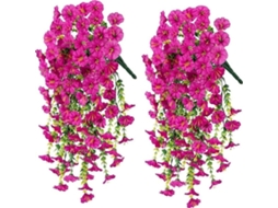 Conjunto de 2 Flores Artificiais Pendentes Resistentes a Uv, para Casa, Jardim AQUAFORGE