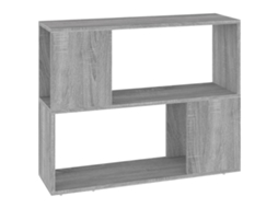 Book Cabinet, Book Cabinets Vidaxl Cinzeto Madeira Processada (80 X 24 X 63 Cm)