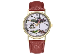 Reloj De Pulsera Para Hombre Deportivo Fashionable De Cuarzo Café Muestra De Ocio