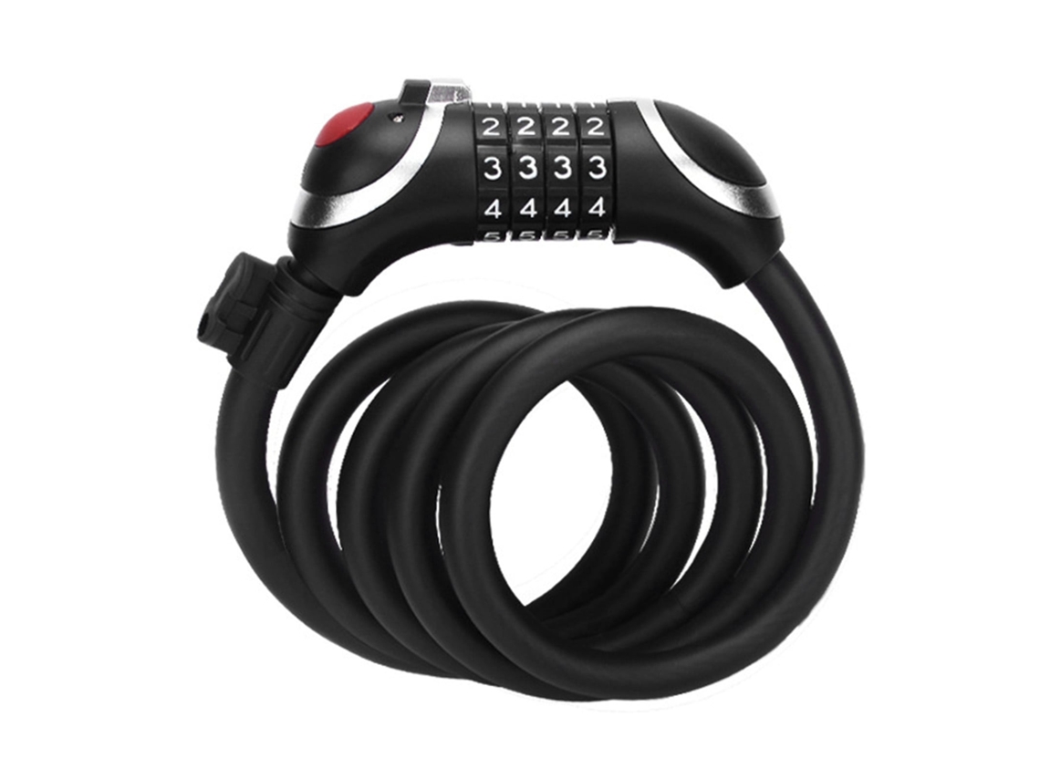 Cadeado Antifurto AQUAFORGE com combinação numérica 5 dígitos para scooter, moto, capacete e segurança diária
