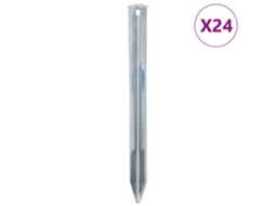 Vidaxl Estacas Para Tenda 24 Pcs 22 Cm Ø20 Mm Aço Galvanizado