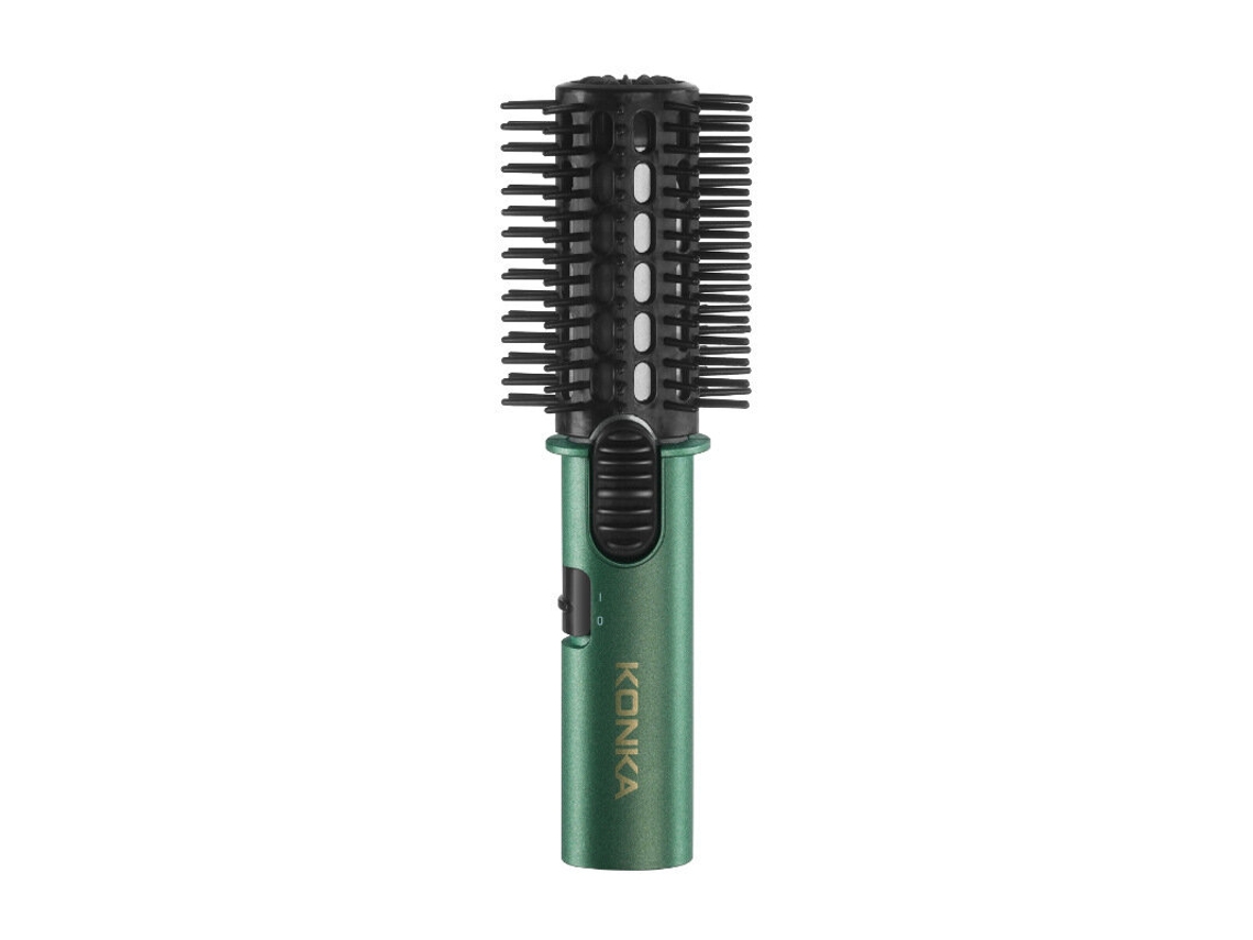 Verde Konka Kit Modelagem Cabelo Portátil Mini Modelador Cachos Pente Alisador Secador Cabeleireiro Viagem Dupla Função