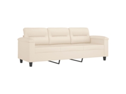 3-seater Sofa, 3-seater Sofas Vidaxl Bege Microfibra (n/a)